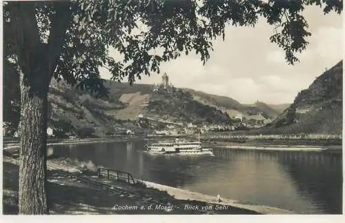 Postcard Germany Cochem a d Mosel paddleboat