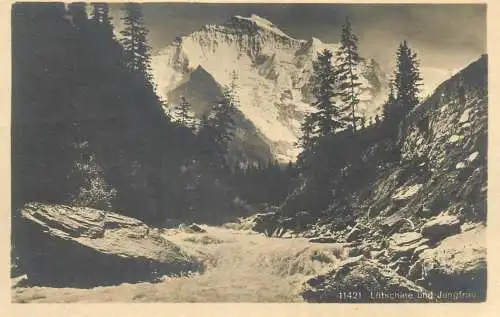 Postcard Switzerland Lutschine und Jungfrau