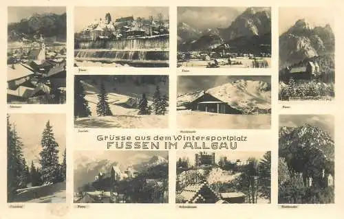 Germany Grusse aus den Fussen im Allgau Wintersportplatz multi view