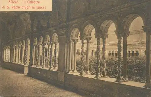 Postcard Italy Rome il chiostro di . Paolo