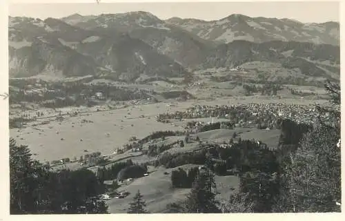 Postcard Germany Oberstdorf panorama