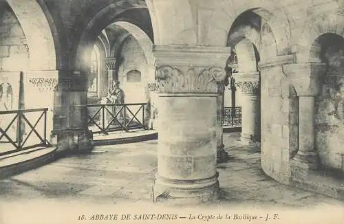 Postcard France Abbay de Saint Dennis la crypte de la basilique