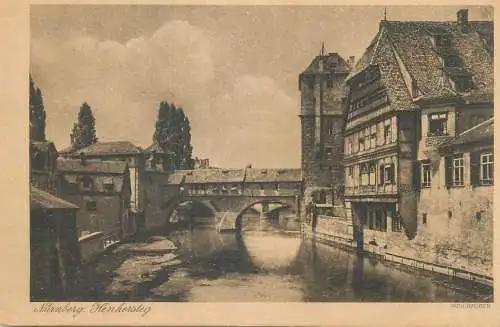 Postcard Germany Nurnberg Kenkersteg