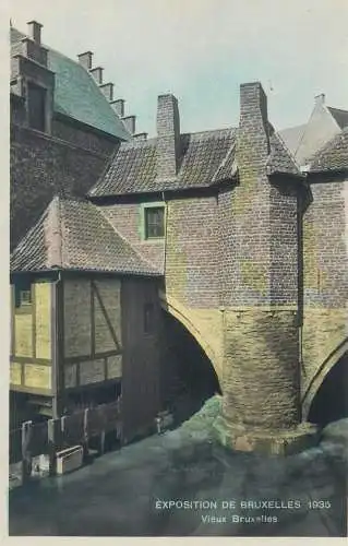 Belgium Exhibition of Bruxelles 1935 old city view