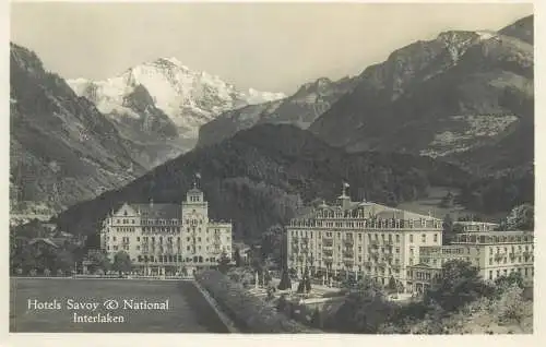 Switzerland Interlaken Hotels Savoy and National