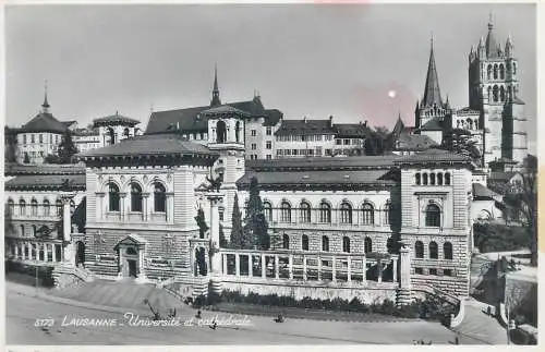 Switzerland Lausanne University and Cathedral