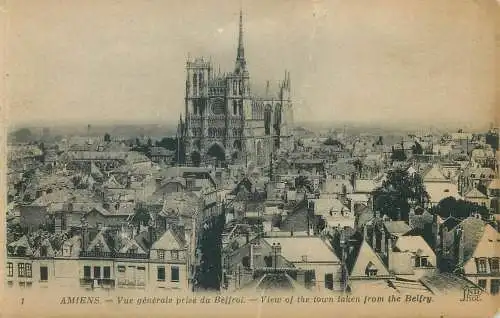 France Amiens vue generale prise du Beffroi