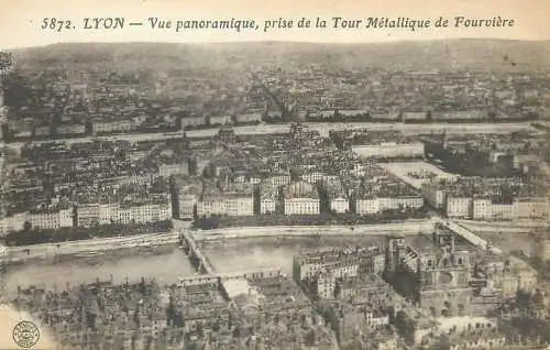 France Lyon vue panoramique prise de la Tour Metallique de Fourviere