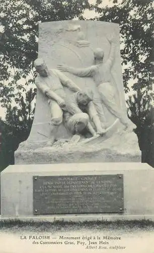 La Faloise Monument erige a la Memoire des Cantonnieres Gras, Foy, Jean Hein sculpteur Albert Rose