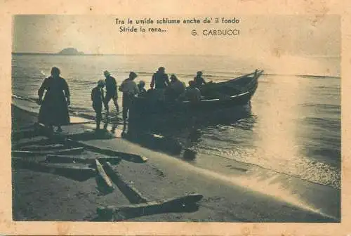 Social History boat fishing types and scenes seashore sunrise view