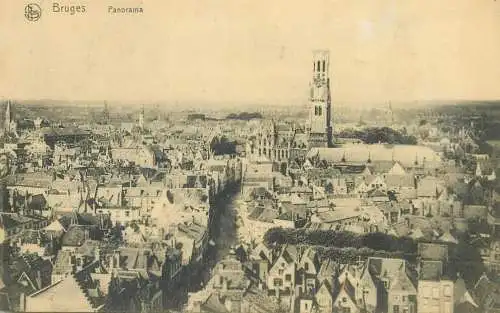 Belgium Brugge cityscape panorama