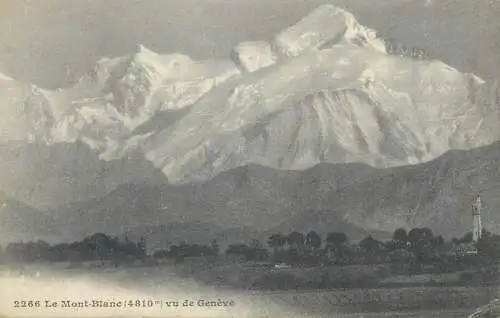 Switzerland Mont-Blanc vue de Geneve 1912 photo