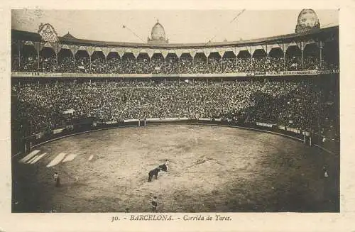 Postcard Spain > Cataluña > Barcelona corrida de Toros