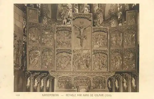 Postcard Kaysersberg retable par Hans de Colmar