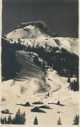 Postcard Austria Voralberg Riezlern 1921 winter ski resort