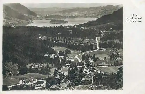 Postcard Germany Schliersee aerial