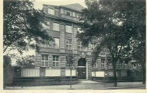 Postcard Germany Aschaffenburg privat-klinik