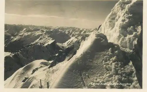 Postcard Germany Zugspitze Letzter Anstieg
