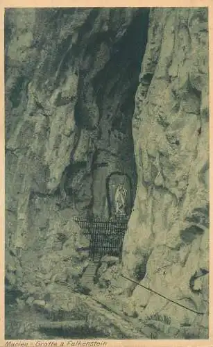 Postcard Germany Marien grotte a falkenstein