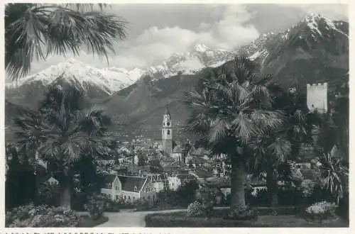 Postcard Italy Merano panorama