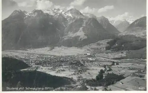 Postcard Austria Bludenz mit Schesaplana