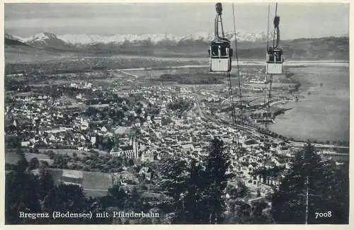 Postcard Switzerland odensee Bregenz mit Pfanderbahn