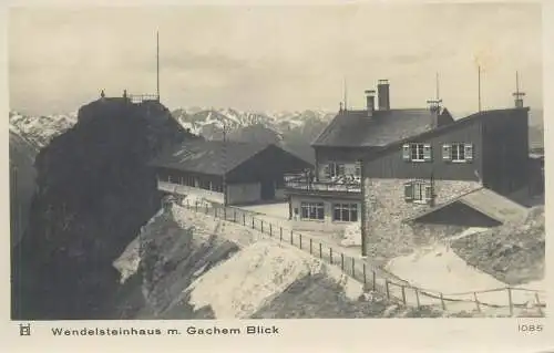 Postcard Germany Wendelsteinhaus Gachem Blick