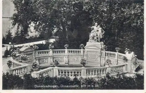 Postcard Germany Donaueschingen Donauquelle