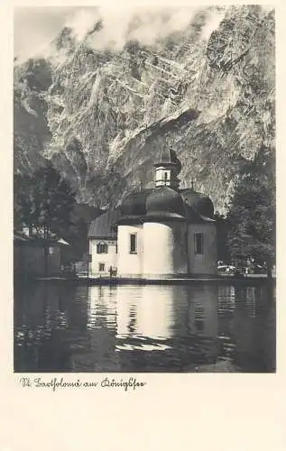 Postcard Germany Berchtesgarden church