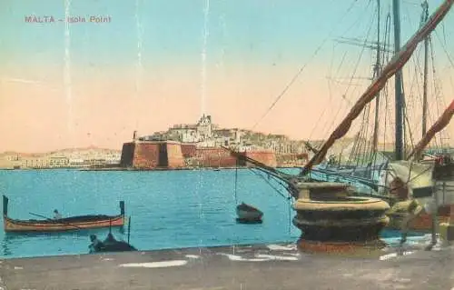 Malta Isloa Point harbour partial view