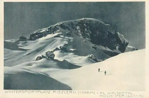 Postcard Austria Riezlern wintersportplatz