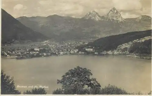 Postcard Switzerland Brunnen und die Mythern