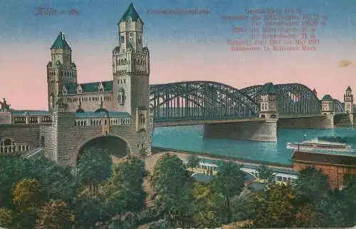 Germany Koln am Rhein Hohenzollernbrucke