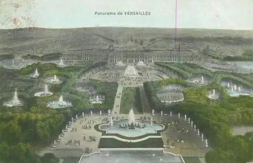 France Versailles palace and gardens panoramic view