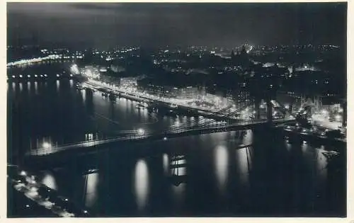 Hungary Budapest view of the Danube by night general aspect
