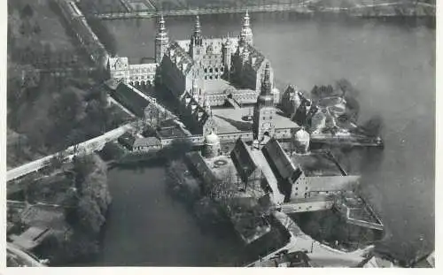 Denmark Copenhagen Frederiksborg Slot aerial view