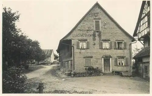 Postcard Europe place to identify tipical house rural region