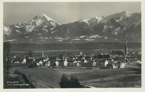 Austria Villach mit Mittagskogel panoramic view