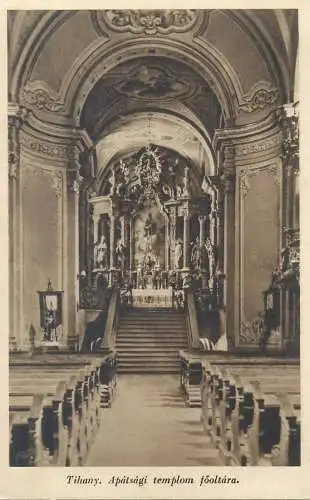 Hungary Tihany Abbey Church interior aspect