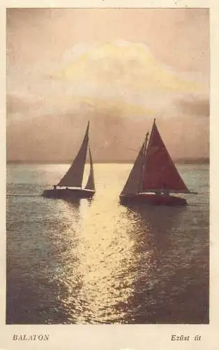 Hungary Balaton sailing types and scenes sunset view