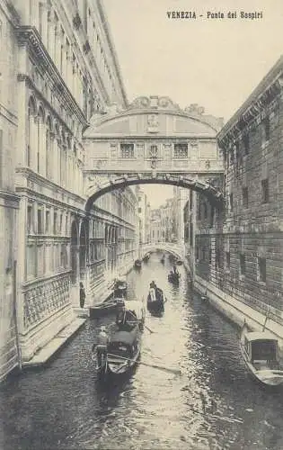 Postcard Italy > Veneto > Venezia (Venice) ponte dei sospiri gondola