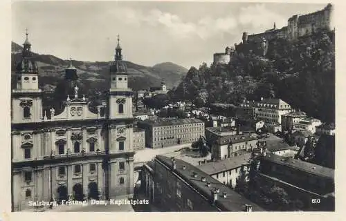 Postcard Austria Salzburg Festung Dom Kapitelplatz