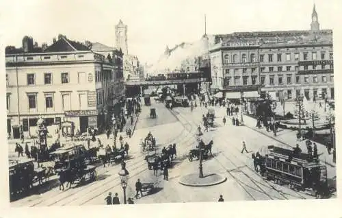 Postcard Europe place to identify city horse tram WelleraSchultze