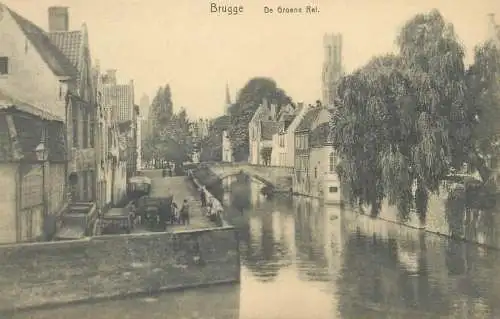 Postcard Belgium > West Flanders > Brugge de groene rel