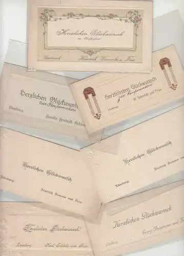 Lot 7 early embossed art nouveau confirmation greetings cards Luneburg Bardowick