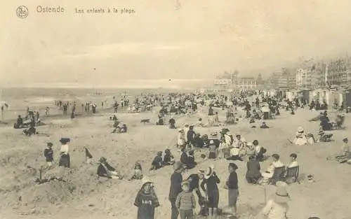 Postcard Belgium > West Flanders > Oostende la plage