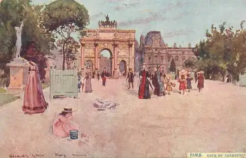 Postcard France Paris cour du Carrousel