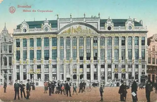 Postcard Belgium Bruxelles Maison des Corporations