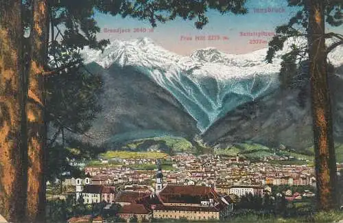 Postcard Austria Innsbruck panorama