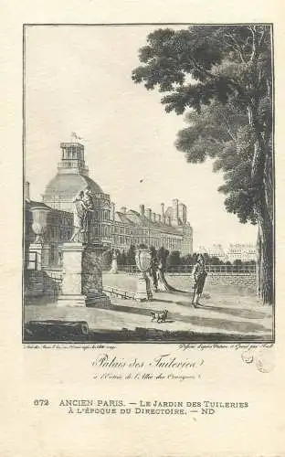 Postcard France Paris palais et jardin des Tuileries